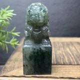  Ấn Ngọc Rêu Tự Nhiên Tạc Kỳ Lân BKSTCN-9683 
