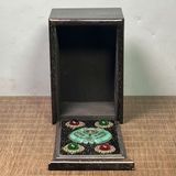  Hộp gỗ đính đá ngọc bích sưu tầm BKWOCN-9235 