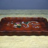  Khay Trà Gỗ Trắc Khảm Chim Hoa Trường Thọ  BKWOCN-9250 