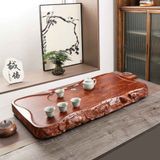  Khay Trà Gỗ Hương Nguyên Khối Chạm Cá Chép Hóa Rồng BKWOCN-9311 