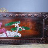  Tranh Gỗ Khảm Sứ Tùng Hươu Cát Tường Cổ Sưu Tầm BKWOCN-9317 