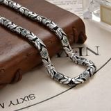  Dây Chuyền Bạc Thái Nam Họa Tiết Đính Đá Xanh Phong Cách Cổ Điển BKJECN-9467 