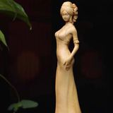  Tượng Gỗ Cô Gái Gỗ Hoàng Dương BKWOVN-9210 