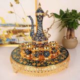  Bộ Ly Đồng Hoàng Gia Khảm Men Xanh Cao Cấp BKMECN-9713 