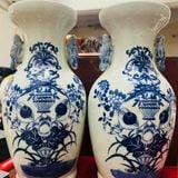  Cặp Lục Bình Gốm Sứ Men Lam BKCECN-10262 