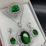  BỘ TRANG SỨC EMERALD XANH LỤC – MẪU MỚI CỰC SANG BKJECN-9512 