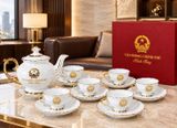  Quà tặng ấm chén bát tràng in logo Văn Phòng Chính Phủ BKCECN-10638 