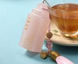  Ấn chương bằng đá thạch anh hồng ngọc phấn hồng BKSTCN-9663 