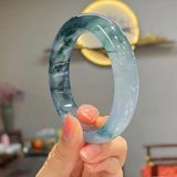  Vòng tay ngọc phỉ thúy Guatemala dòng băng chủng hoa bay BKJECN-9493 