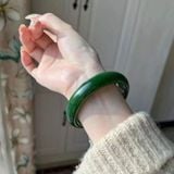  Vòng Tay Ngọc Hòa Điền Tân Cương Xanh ngọc bích BKJECN-9534 