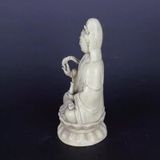  Tượng gốm phật bà quan âm kt 25 cm 