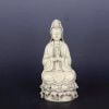 Tượng phật gốm quan âm phật bà chắp tay màu trắng  Cao  26 cm
