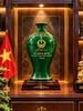  Quà tặng bình gốm cao cấp bát tràng màu xanh 