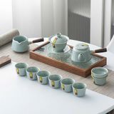  Quà tặng bộ ấm trà gốm sứ  Nhữ Diêu cao cấp 