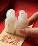  Cặp Ấn Triện Đôi Ngọc Trắng BKSTCN-9664 