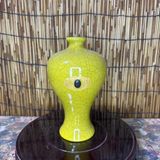  Bình Gốm Men Rạn Cổ Cao 22cm Đính Đá Quý BKCECN-10257 