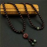  Vòng Cổ Gỗ Sưa Hạt Tròn Mix Ngọc Phong Thủy BKJECN-9376 