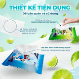  Khăn ướt lau bếp đa năng Nano gói 30 tờ, an toàn da tay, hương chanh, trà xanh - Nano Tissue 