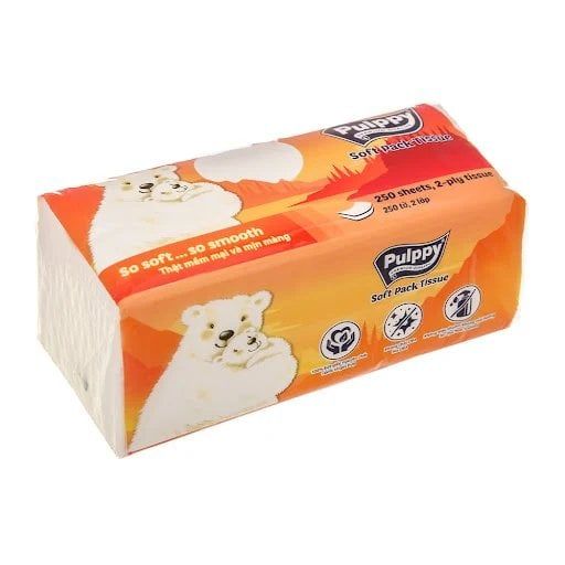  Khăn giấy rút Pulppy 2 lớp 250 miếng 