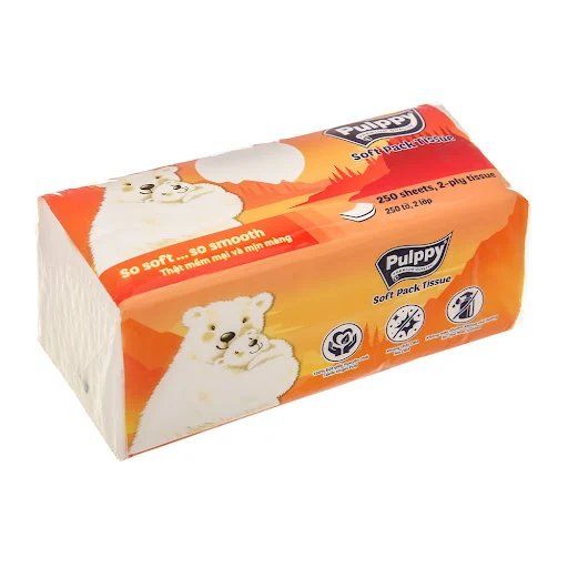  Khăn giấy rút Pulppy 2 lớp 250 miếng 