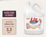  Nước giặt Lix Basic hương Nắng mai túi 3.1kg - can 3.3kg 