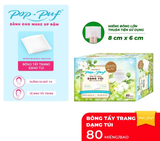  Bông Tẩy Trang Dạng Túi Xỏ Ngón POP-PUF 6x8cm Không Để Lại Xơ Bông, Mềm Mịn 80 Miếng/Hộp 