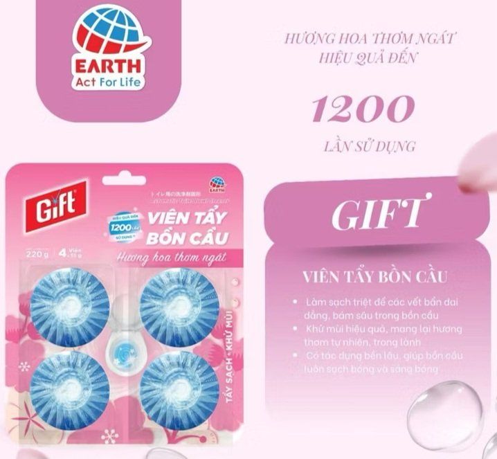  Viên Thả Bồn Cầu Gift (4 viên × 55g) 