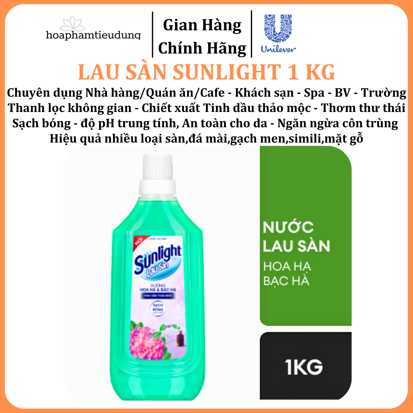  Nước lau sàn Sunlight 1kg 