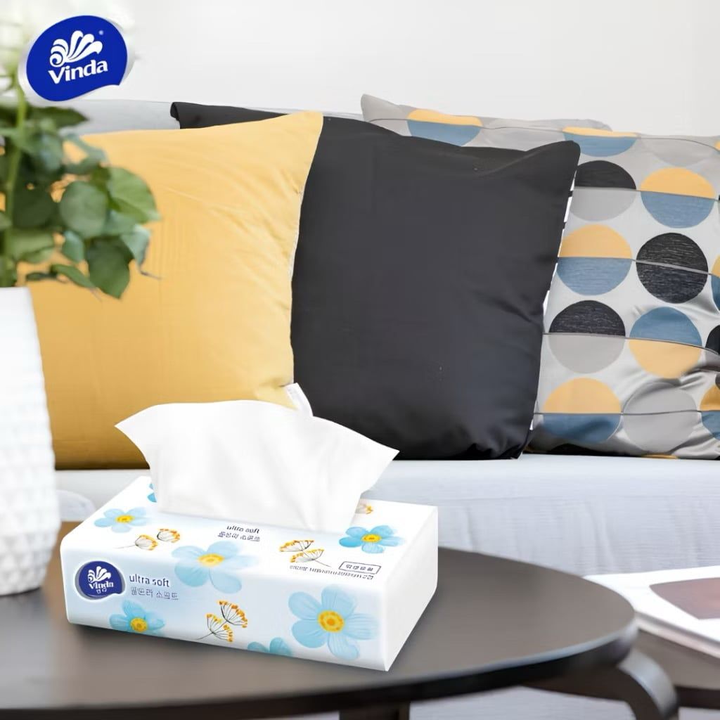  Khăn giấy rút cao cấp Vinda Ultra Soft 2 lớp 150 tờ 