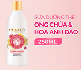  Sữa Dưỡng Thể Thiên Nhiên PURITÉ Hương Hoa Anh Đào / Hoa Hồng / Sữa Ong Chúa 250ML 