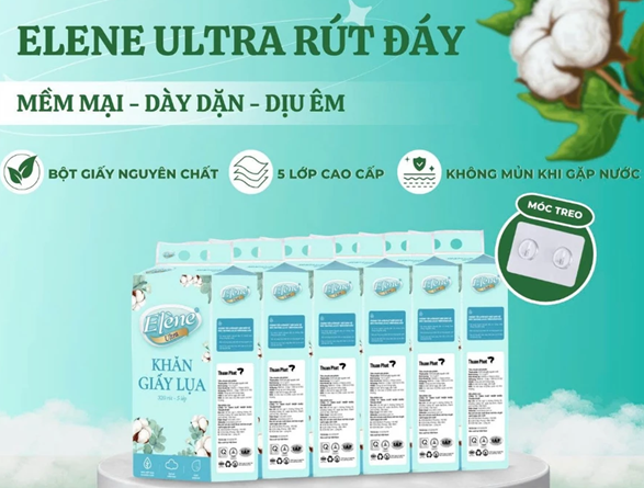  Giấy Rút Đáy Đa Năng Elene 4 Lớp Cao Cấp, Mềm Mịn, An Toàn 