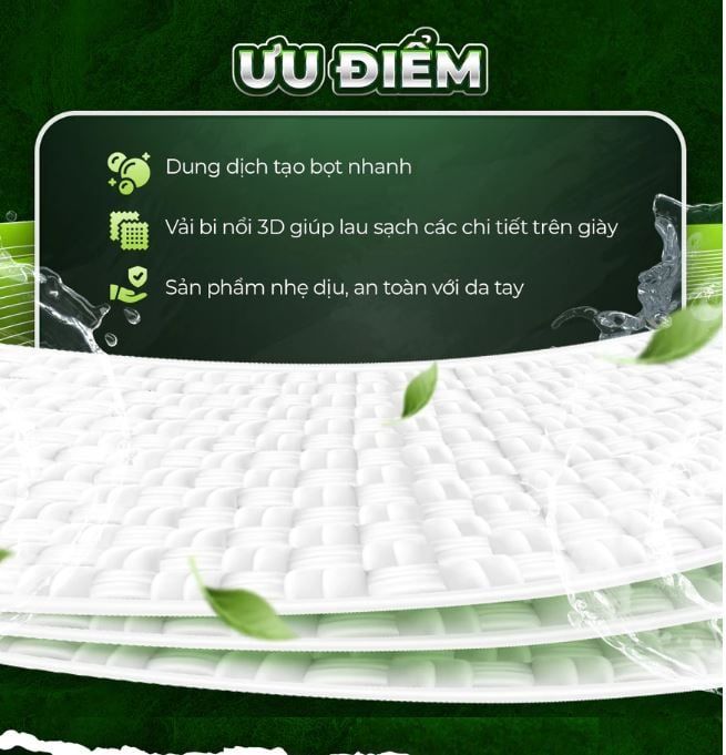  Hộp 20 gói Khăn ướt lau giày thể thao cấp tốc Sneaker EcoWipes gói 1 tờ hương quế khử mùi 