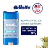  Gel Khử Mùi GILLETTE 107g, Giảm tiết mồ hôi hiệu suất 72 giờ hương tươi mới, mát lạnh - Mỹ 