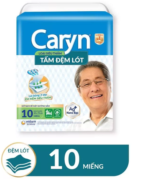  Tấm đệm lót Caryn siêu thấm giúp chống trào, kháng khuẩn, kiểm soát mùi hiệu quả 