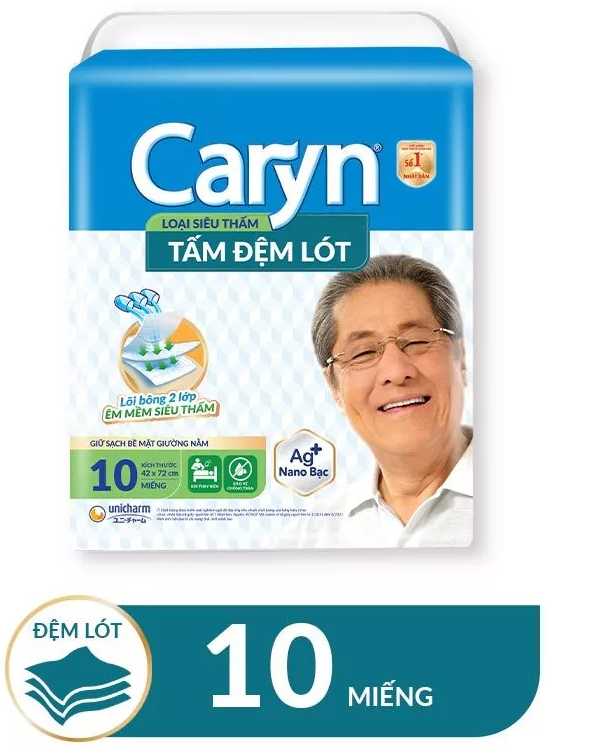  Tấm đệm lót Caryn siêu thấm giúp chống trào, kháng khuẩn, kiểm soát mùi hiệu quả 