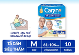  Tã/Bỉm dán người lớn siêu thấm Caryn dành cho người hạn chế khả năng đi lại Size M (10/20/40pcs) 