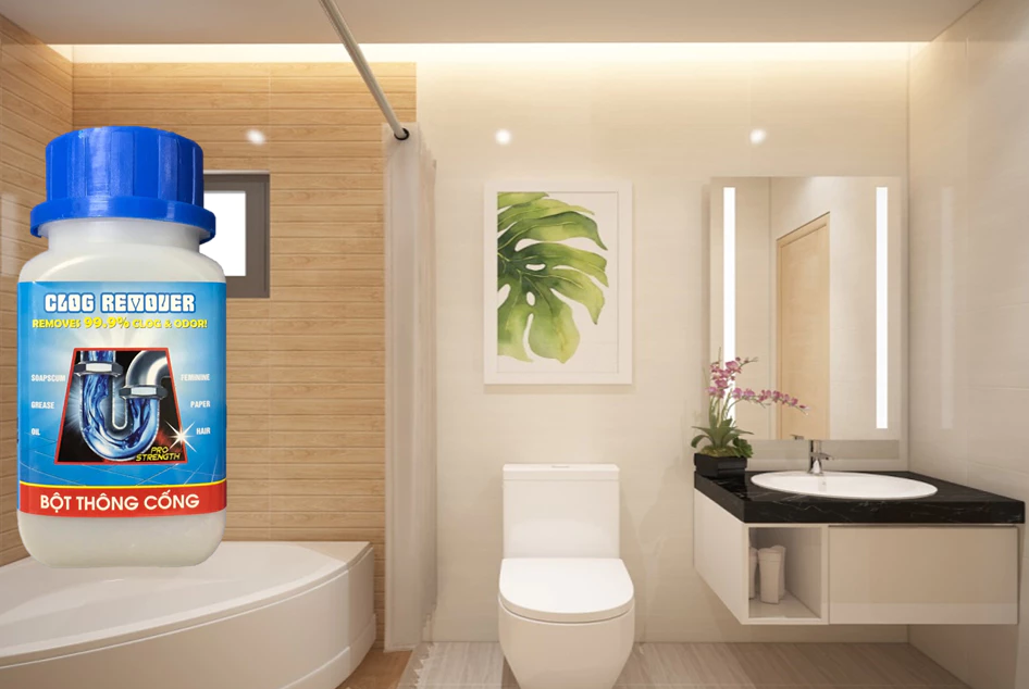  Bột sạch thông đường ống thoát nước, bồn rửa mặt, bồn rửa chén Hando (hộp 280g) 