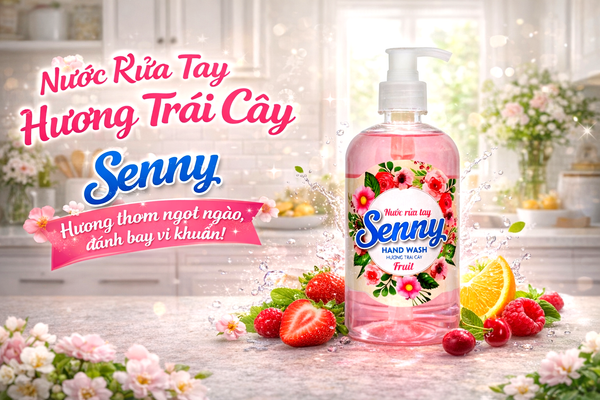  Nước Rửa Tay SENNY Hương Trái Cây Tự Nhiên Thơm Nhẹ Làm Sạch Khử Mùi Bảo Vệ Da Tay Trắng Mịn 500g 