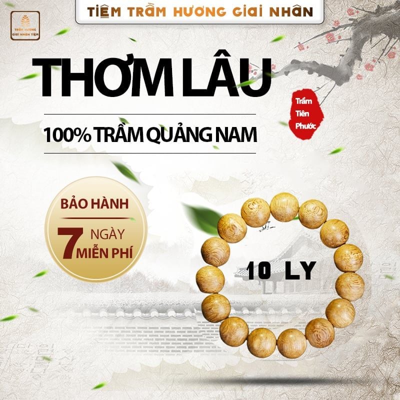  Vòng tay Trầm hương Như Ý đốt tròn – 10 ly 