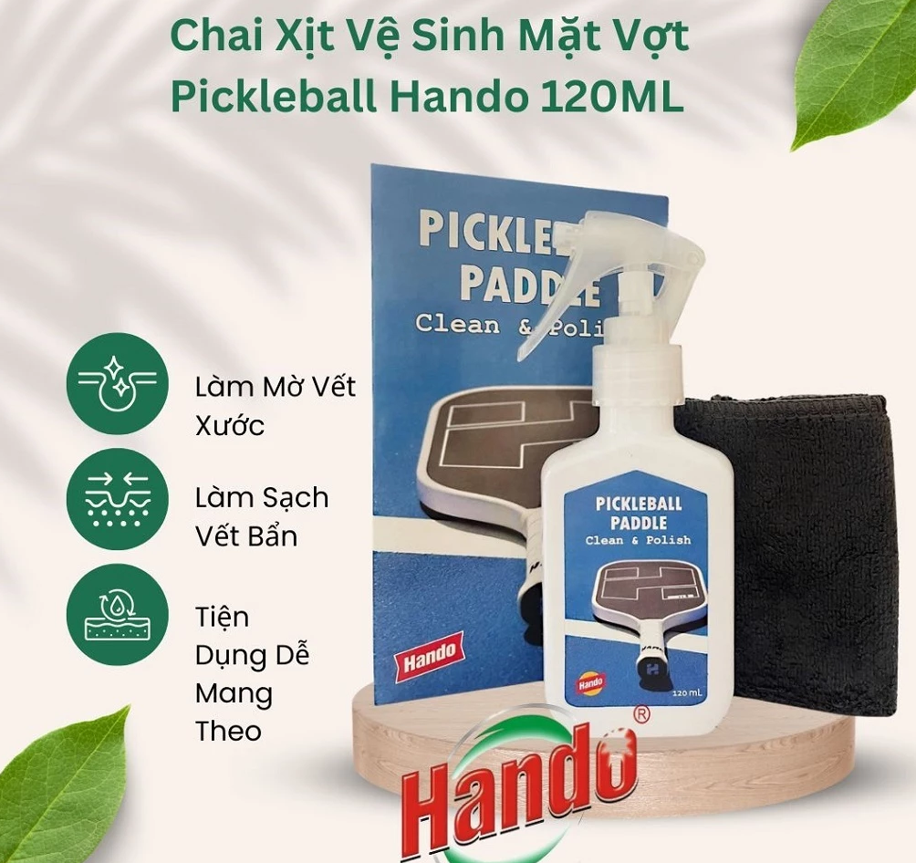  Dung Dịch Vệ Sinh Và Bảo Dưỡng Vợt Pickle Ball Hando 120ml 