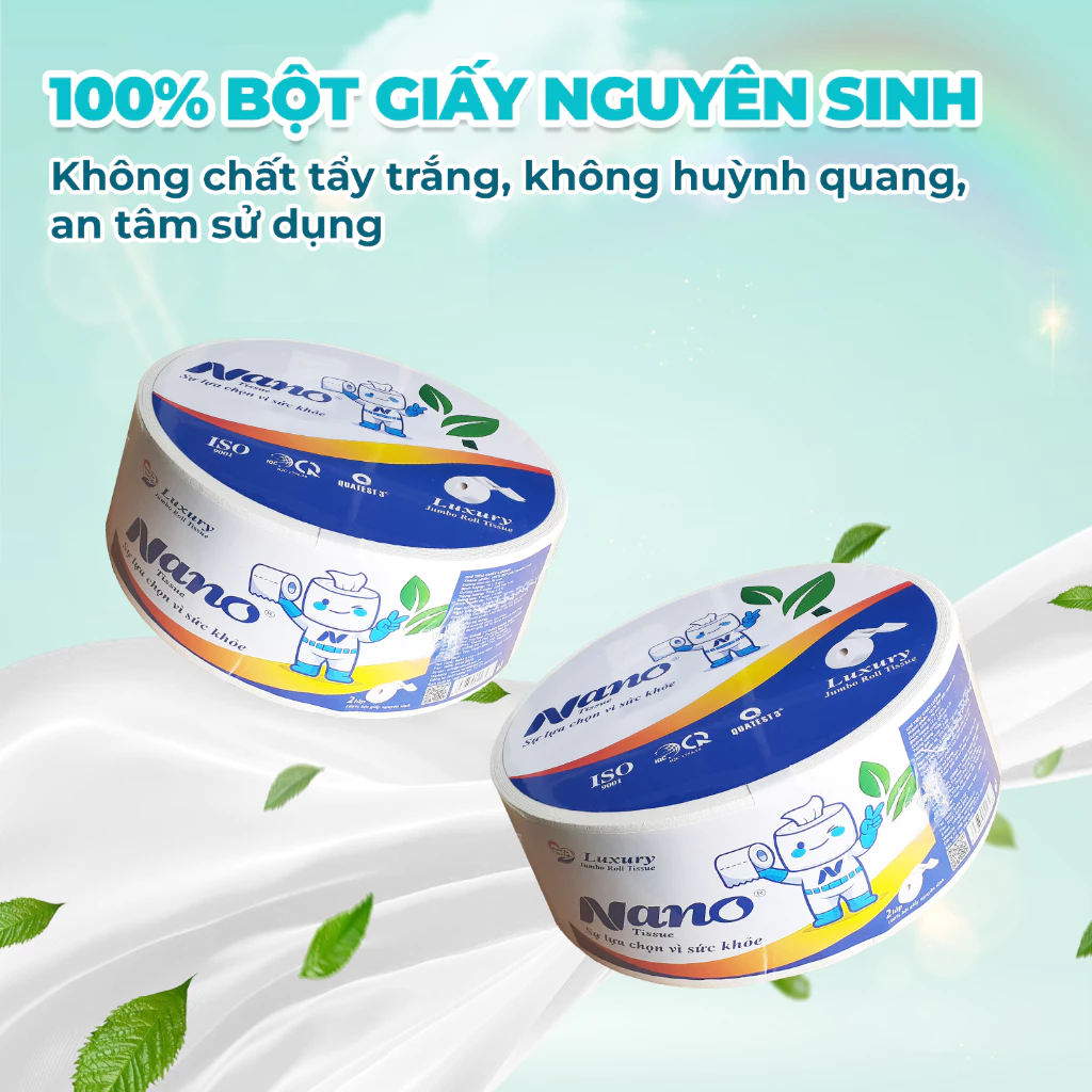  Giấy vệ sinh Nano cuộn lớn 700g 