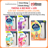  Bộ Máy & Lõi Xịt Thơm Phòng Tự Động GLADE Lưu Hương Tự Nhiên Đến 70 ngày 252ml 