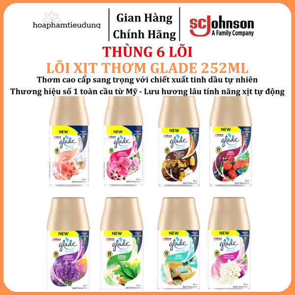  Lõi Xịt GLADE Thơm Phòng Tự Động Lưu Hương Bền Lâu Đến 70 ngày 252ml 