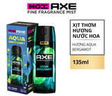  Xịt thơm nước hoa cao cấp AXE 135ml, Fine Fragrance mist lưu hương tinh tế và khử mùi lên tới 72h 