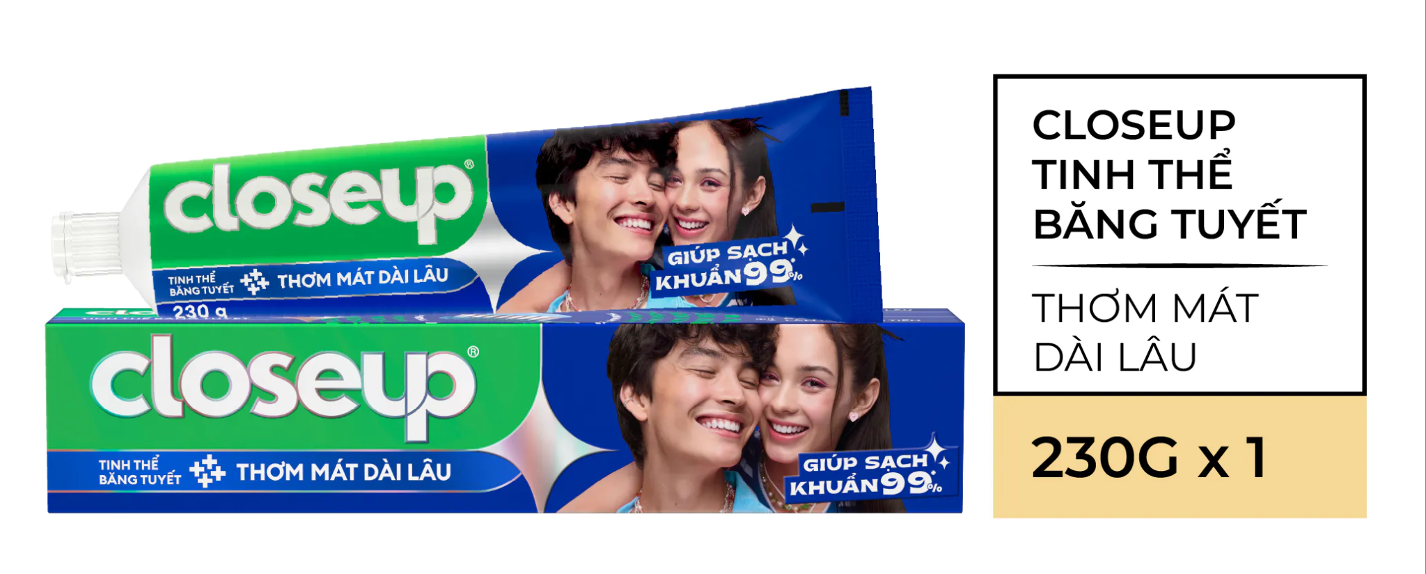  Kem Đánh Răng Closeup Cho Hơi Thở Thơm Mát Bất Tận 230g/Tuýp 