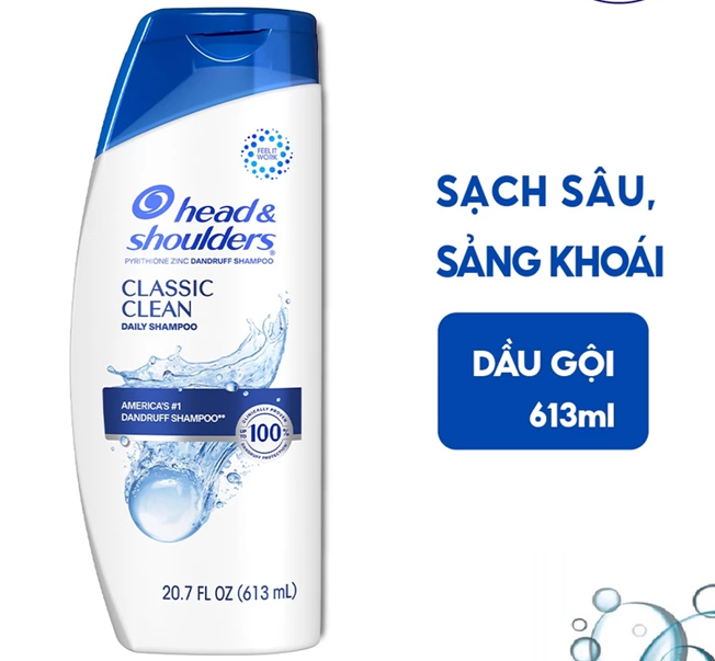  Dầu Gội Sạch Gàu HEAD & SHOULDERS Mỹ Sạch Sâu/ Dành Cho Da Đầu Khô - Chai 613 ML 