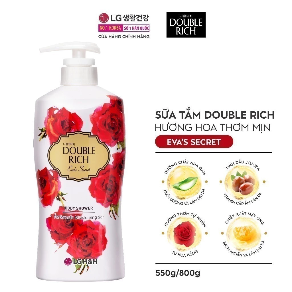  Hộp quà tặng Sữa tắm Double Rich 550g 