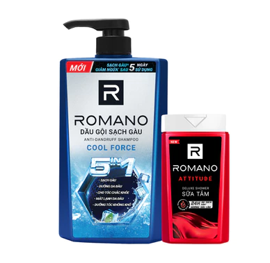  Dầu gội nam sạch gàu 5in1 Romano hương nước hoa 610g / 650g 
