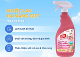  Nước Lau Đa Năng Gift Làm Sạch Bề Mặt, Hương Chanh Sả Và Hương Hoa (500ml) 