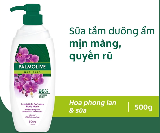  Sữa tắm Palmolive chiết xuất thiên nhiên dưỡng da ẩm mịn từ hoa 500g 